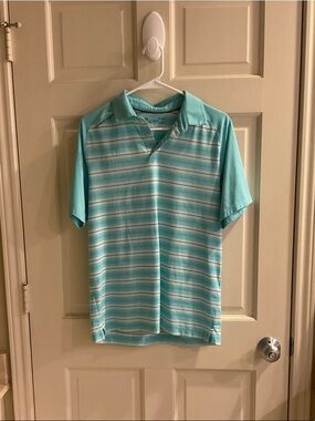 Under Armour Men's Aqua Striped Performance Polo